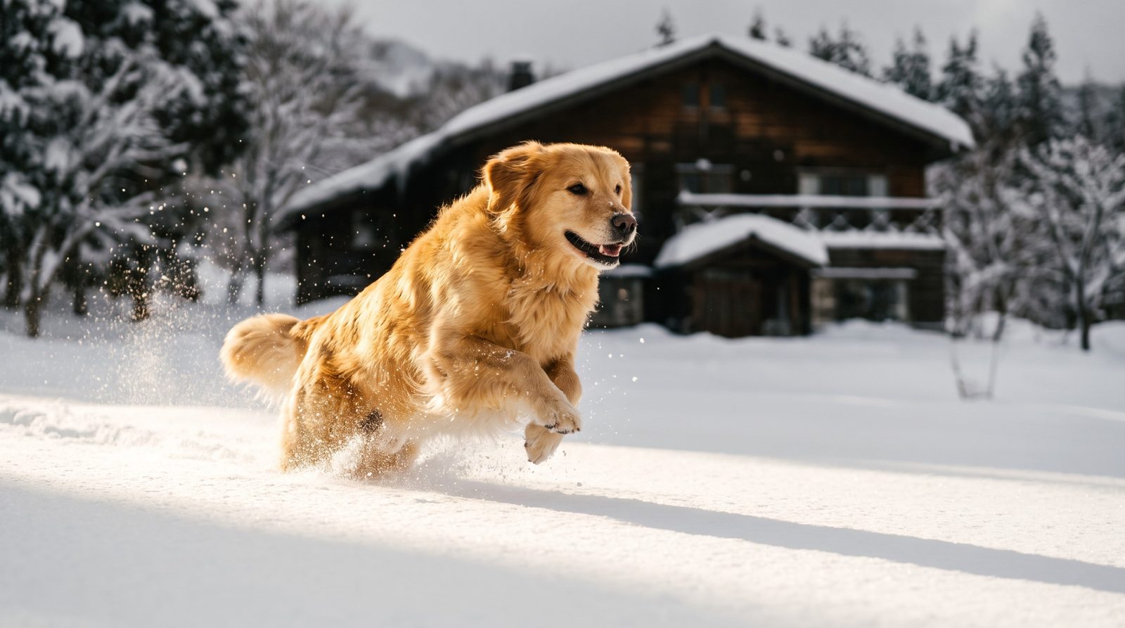 雪原を駆ける犬（イメージ）